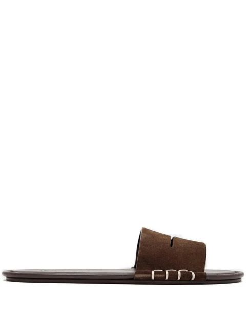 JW Anderson cut-out detailing flat sandals - Brown - zdjęcie produktu nr 1
