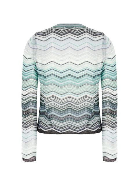 Missoni chevron knit cardigan - Blue - zdjęcie produktu nr 2