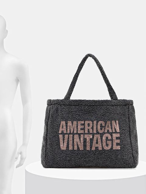 American Vintage torebka kolor szary HOK26A