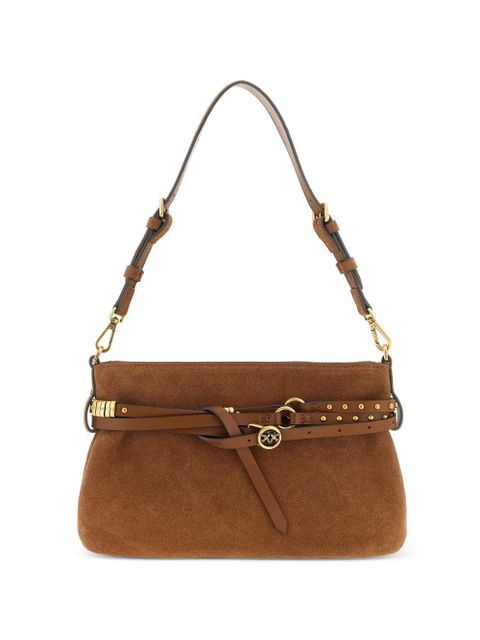 PINKO studded-belt suede shoulder bag - Brown - zdjęcie produktu nr 1