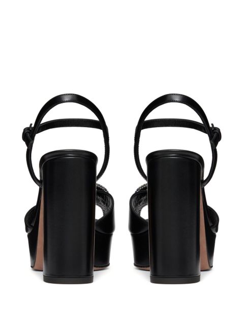 Valentino Garavani 115mm VLogo Signature platform sandals - Black