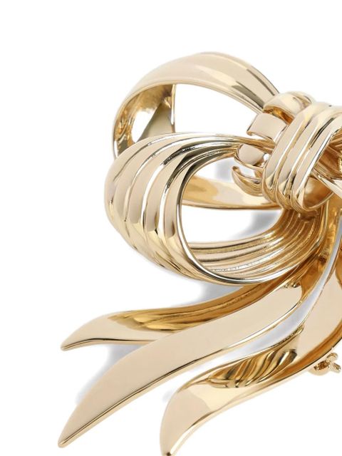 Miu Miu bow-embellishment brooch - Gold - zdjęcie produktu nr 2