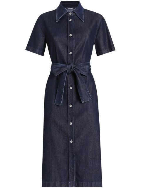 Dolce & Gabbana belted denim dress - Blue - zdjęcie produktu nr 1