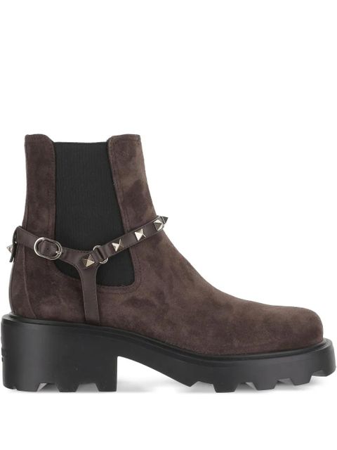 Valentino Garavani studded-ankle Chelsea boots - Brown - zdjęcie produktu nr 1