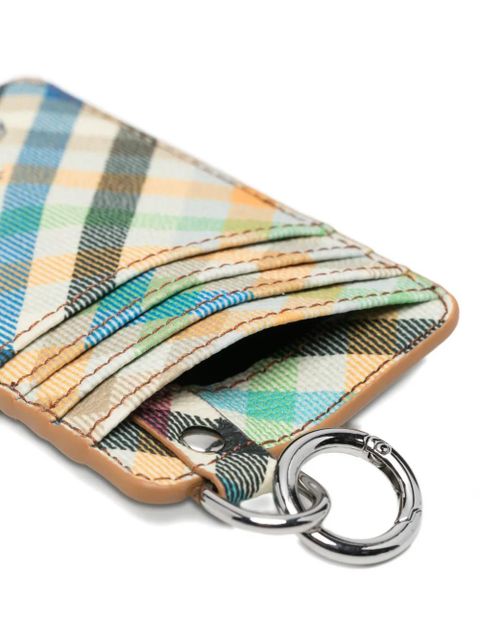 Vivienne Westwood plaid vertical card holder - Blue