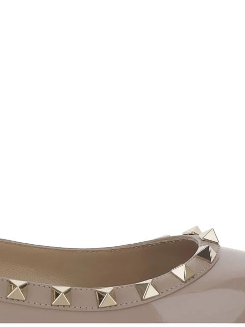 Valentino Garavani Rockstud patent leather ballet flats - Pink - zdjęcie produktu nr 2