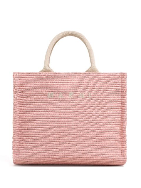 Marni small raffia tote bag - Pink - zdjęcie produktu nr 1