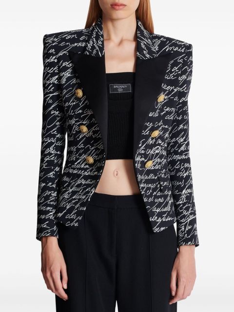Balmain Love Letter tailored jacket - Black