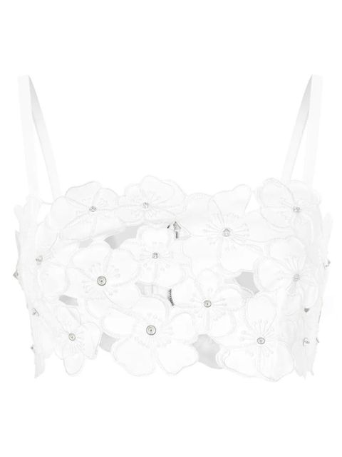 Dolce & Gabbana rhinestone-embellished bralette top - White - zdjęcie produktu nr 1