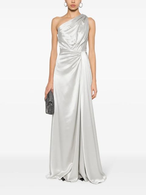 Dolce & Gabbana off-shoulder silk gown - Grey