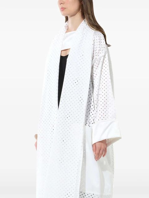 PUCCI eyelet-embellished oversized coat - White - zdjęcie produktu nr 2
