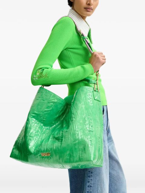 Essentiel Antwerp logo-plaque tote bag - Green