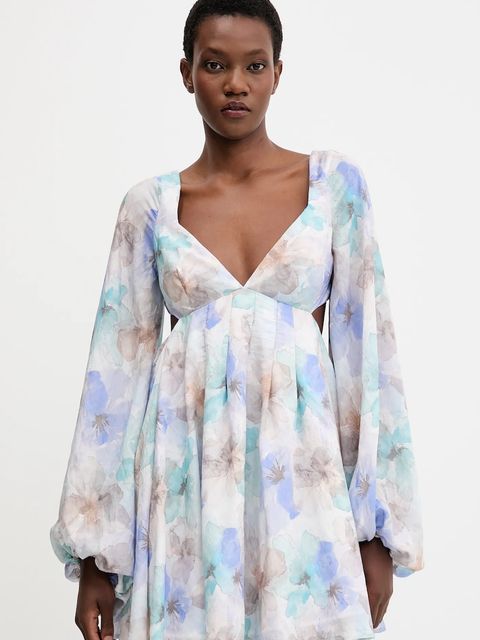 Bardot sukienka kolor niebieski mini rozkloszowana 59858DB2 - zdjęcie produktu nr 1