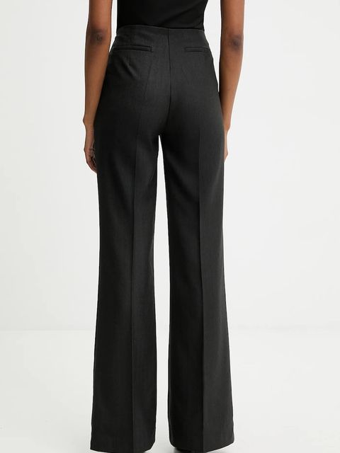 Answear.LAB spodnie damskie kolor szary dzwony medium waist