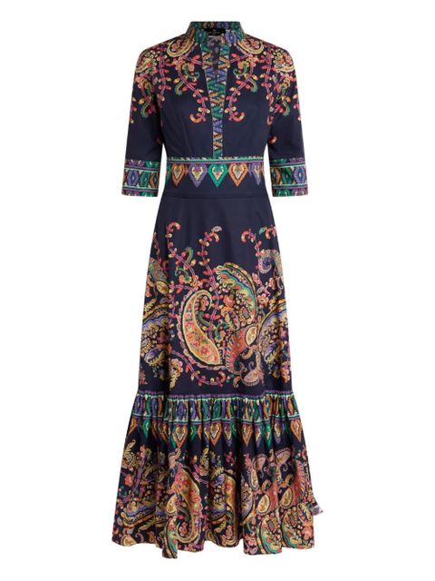 ETRO paisley-print long dress - Blue - zdjęcie produktu nr 1