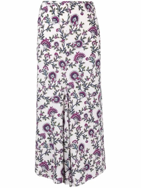 ISABEL MARANT high-waisted floral-print skirt - Neutrals - zdjęcie produktu nr 1