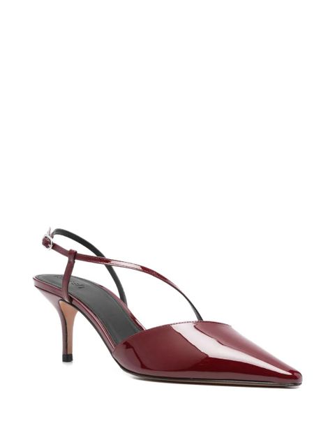 Ba&Sh 70mm Colce patent-leather cross-strap sandals - Red - zdjęcie produktu nr 2