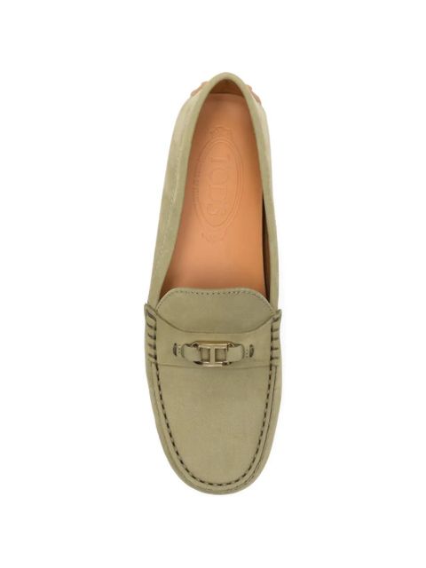 Tod's logo-detail loafers - Green