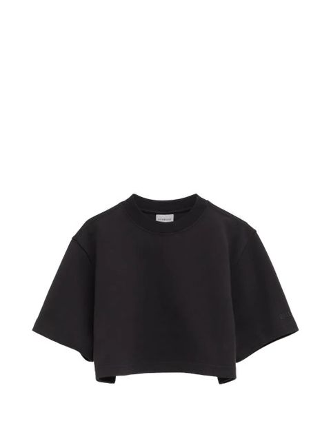 Balenciaga crew-neck crop top - Black - zdjęcie produktu nr 1