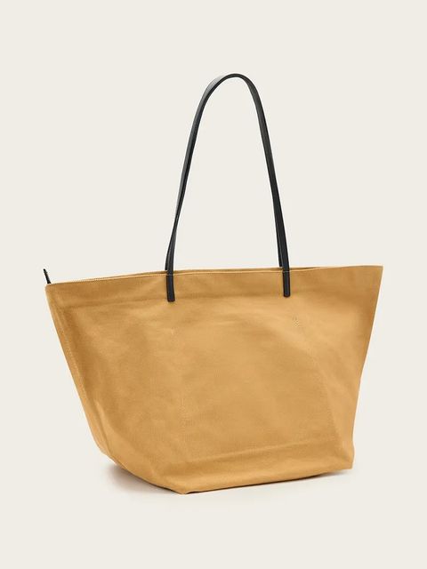 AllSaints torebka bawełniana SERAFINA kolor beżowy W323XC