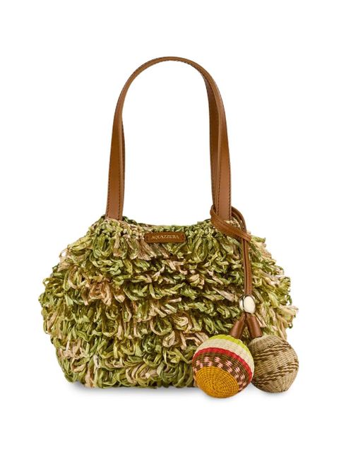 Aquazzura mini Pom Pom tote bag - Neutrals - zdjęcie produktu nr 1