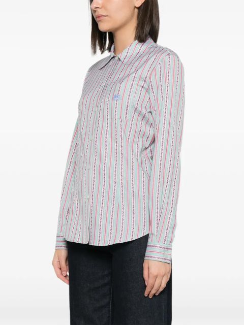 ETRO striped long-sleeve shirt - Green