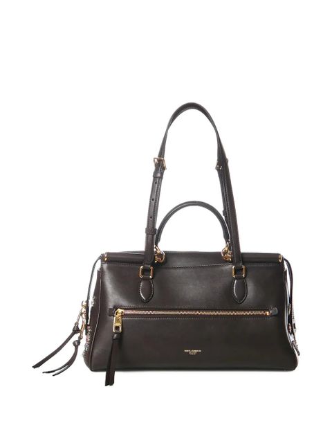 Dolce & Gabbana floral-embellished tote bag - Brown - zdjęcie produktu nr 2