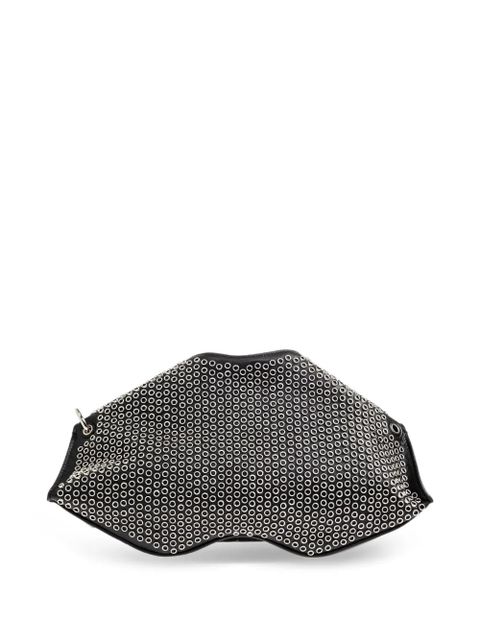 Alexander McQueen Manta studded zip clutch bag - Black
