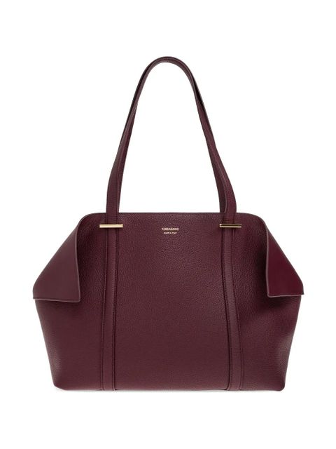 Ferragamo grainy leather tote bag - Red - zdjęcie produktu nr 1