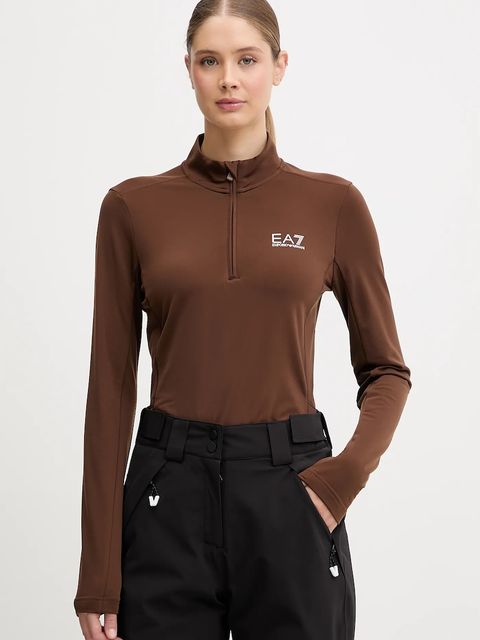 EA7 Emporio Armani bluza sportowa kolor brązowy z nadrukiem AF14634.7W000396 - zdjęcie produktu nr 1