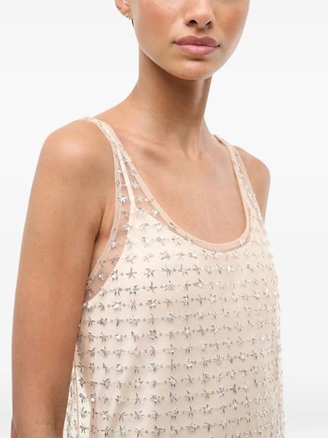 STAUD Aurielle star-embellished maxi dress - Neutrals