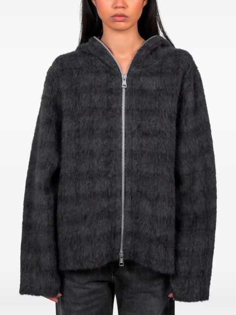 OUR LEGACY checkedzip-up hoodie - Grey - zdjęcie produktu nr 1