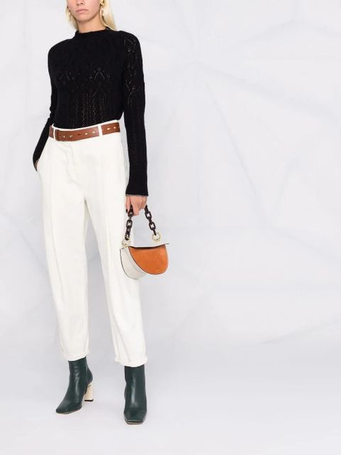 TWINSET semi-sheer knitted jumper - Black - zdjęcie produktu nr 2