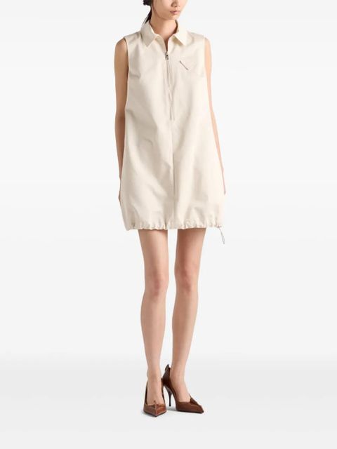 Prada half-zip drawstring-hem mini dress - Neutrals - zdjęcie produktu nr 2