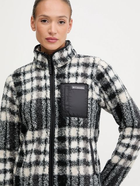 Columbia bluza outdoorowa West Bend damska kolor czarny wzorzysta 2085854