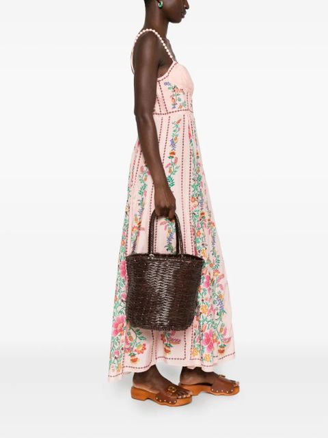 DRAGON DIFFUSION woven-leather bucket bag - Brown