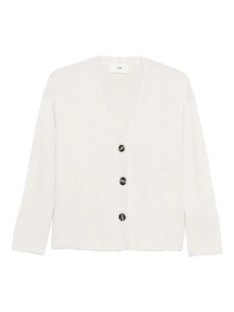 SOLOTRE V-neck cardigan - White - zdjęcie produktu nr 1
