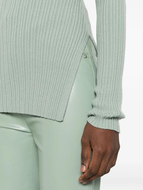 Nanushka ribbed turtleneck top - Green - zdjęcie produktu nr 2