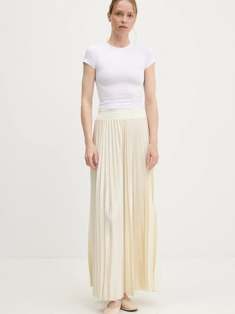 Answear.LAB spódnica kolor beżowy maxi rozkloszowana - zdjęcie produktu nr 2