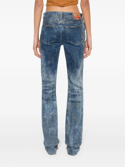 Diesel gem-logo buckle flared jeans - Blue