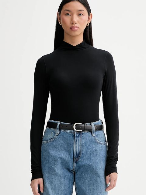 G-Star longsleeve kolor czarny z półgolfem D27968-E299 - zdjęcie produktu nr 1