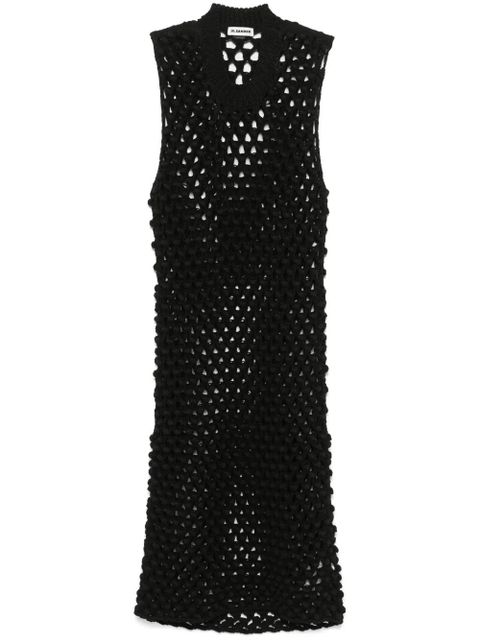Jil Sander crochet midi dress - Black - zdjęcie produktu nr 1