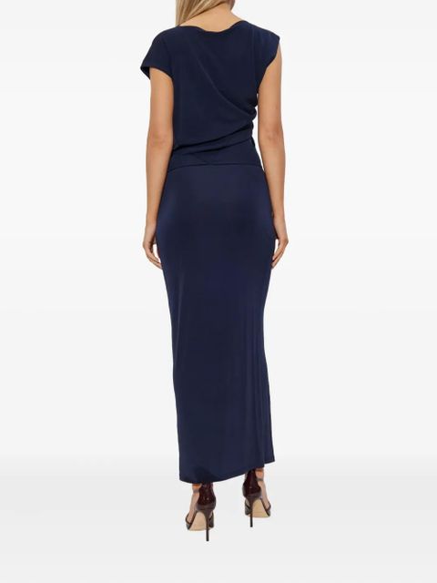 Cult Gaia Jona draped short-sleeve maxi dress - Blue