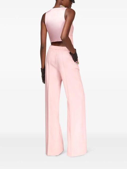 AREA crystal-embellished trousers - Pink