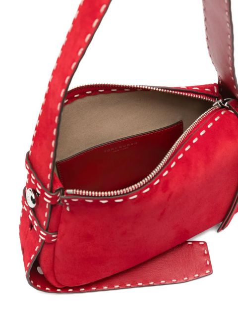 Tory Burch small Romy pick stitch tote bag - Red