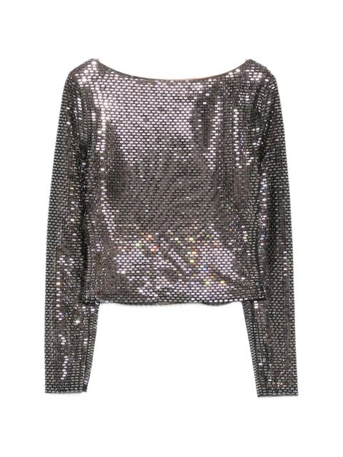 Self-Portrait embellished long-sleeved blouse - Black - zdjęcie produktu nr 1