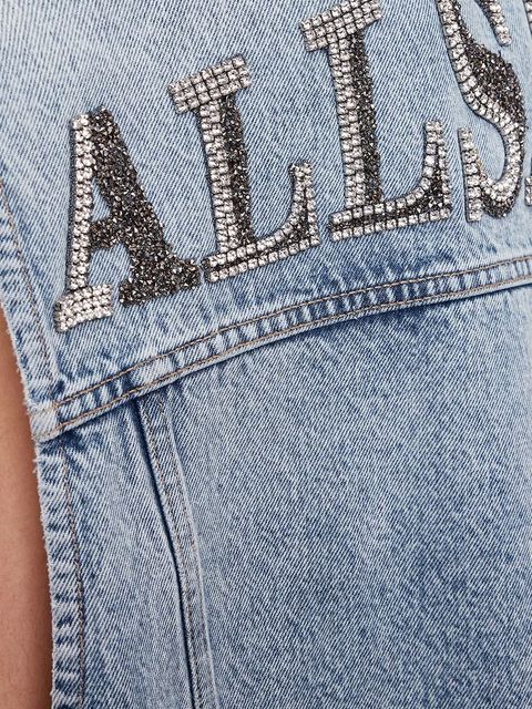 AllSaints bezrękawnik jeansowy LAURA