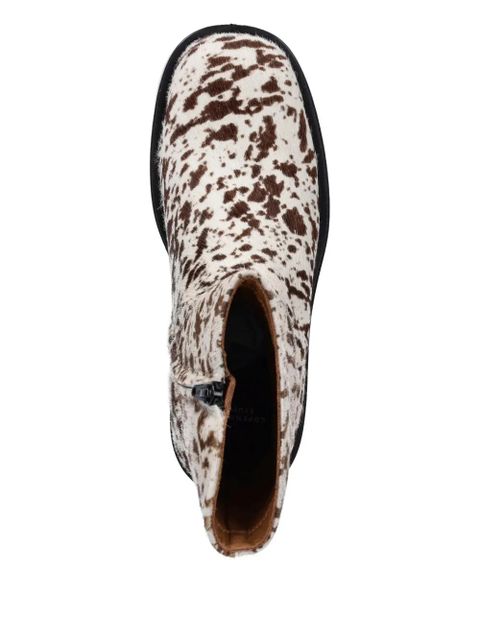 Copenhagen mottled ankle boots - White