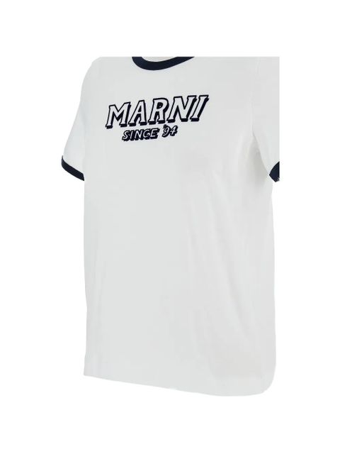 Marni embossed logo T-shirt - White - zdjęcie produktu nr 2