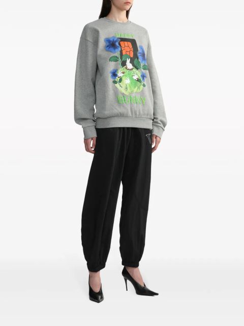 JW Anderson logo-embroidered elasticated-waist track pants - Black